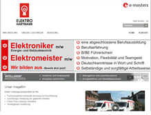 Tablet Screenshot of elektroservice-hartmann.com